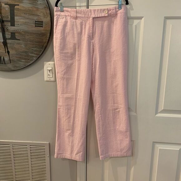 Madison Studio Pink Seersucker Pants sz 10 EUC - Picture 1 of 3